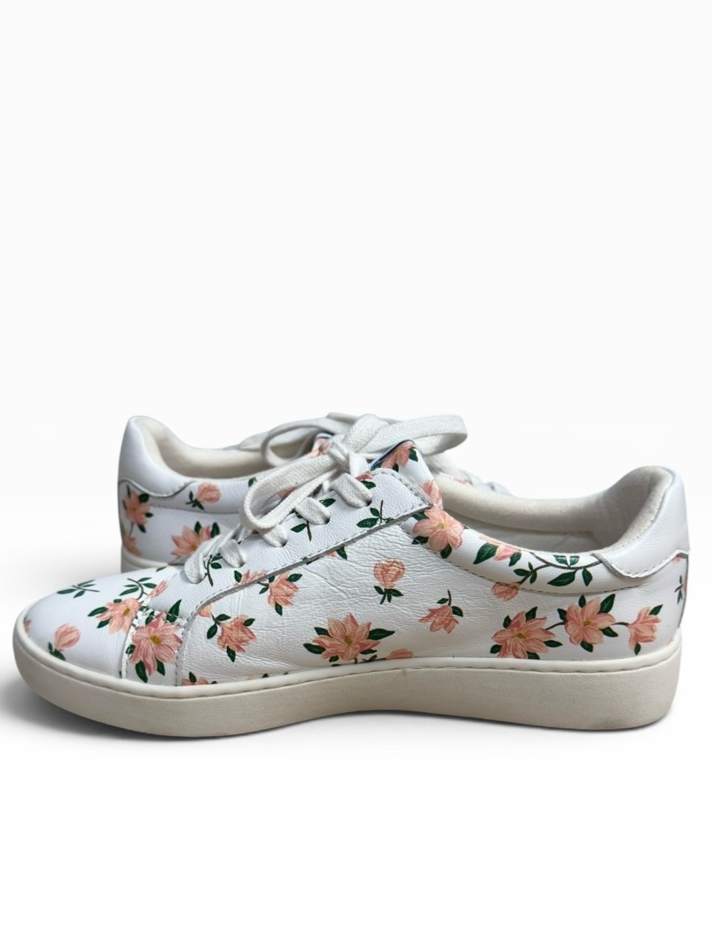 Draper James Harper Floral Print Lace Up Sneakers White Pink Women’s Size US 7 - Picture 5 of 10
